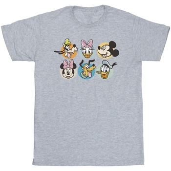 textil Niño Camisetas manga corta Disney Mickey Mouse And Friends Faces Gris