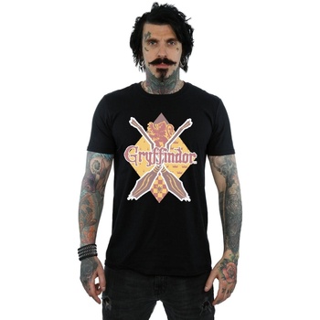 textil Hombre Camisetas manga larga Harry Potter Gryffindor Lozenge Negro