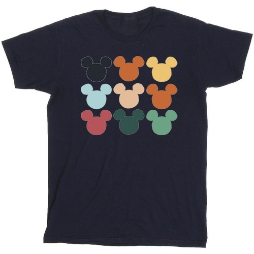 textil Niño Camisetas manga corta Disney Mickey Mouse Heads Square Azul