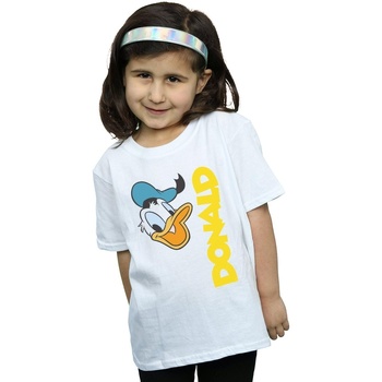 textil Niña Camisetas manga larga Disney Donald Duck Greetings Blanco