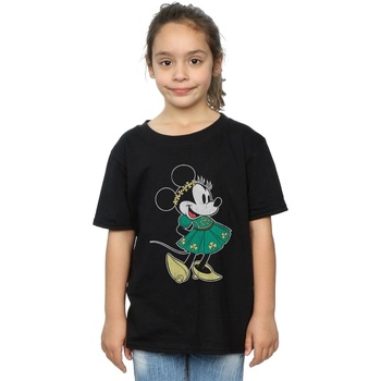 textil Niña Camisetas manga larga Disney Minnie Mouse St Patrick's Day Costume Negro