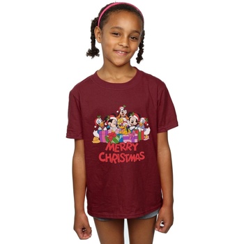 textil Niña Camisetas manga larga Disney Mickey Mouse And Friends Christmas Multicolor