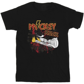 textil Niño Camisetas manga corta Disney Mickey Mouse Smash Guitar Rock Negro