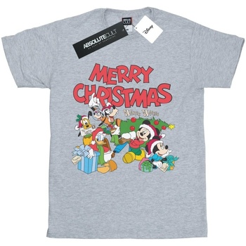textil Niña Camisetas manga larga Disney Mickey And Friends Winter Wishes Gris