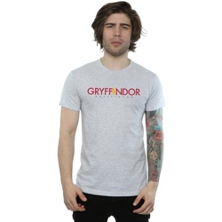 textil Hombre Camisetas manga larga Harry Potter Gryffindor Text Gris