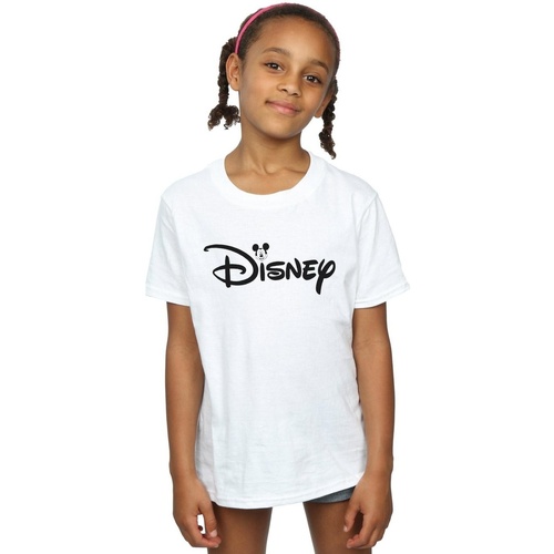 textil Niña Camisetas manga larga Disney Mickey Mouse Head Logo Blanco