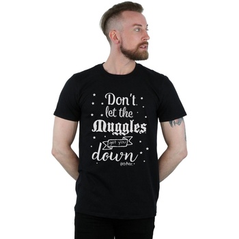 textil Hombre Camisetas manga larga Harry Potter Don't Let The Muggles Negro
