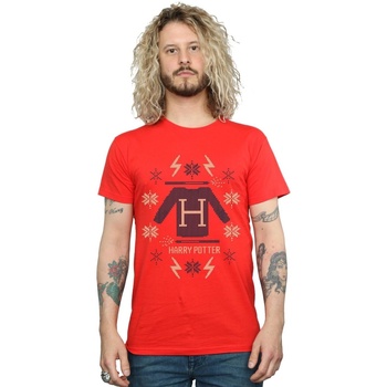 textil Hombre Camisetas manga larga Harry Potter Christmas Knit Rojo