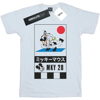 textil Niña Camisetas manga larga Disney Mickey And Goofy Karate Blanco