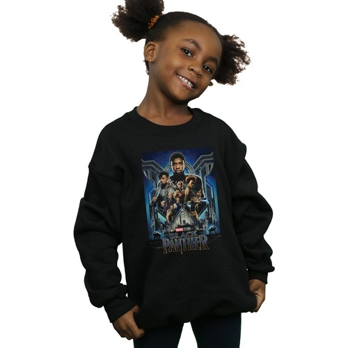 textil Niña Sudaderas Marvel Studios Black Panther Poster Negro