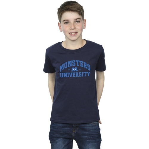 textil Niño Camisetas manga corta Disney Monsters University Logo Azul