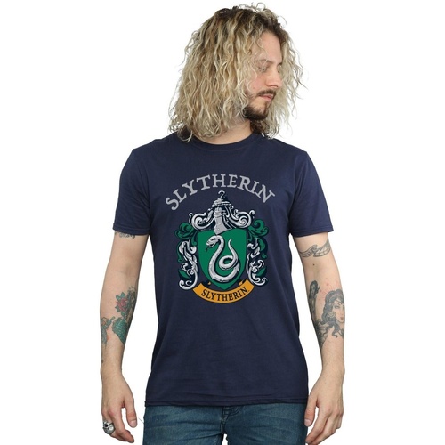textil Hombre Camisetas manga larga Harry Potter Slytherin Crest Azul