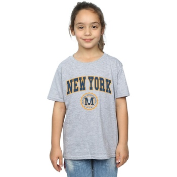 textil Niña Camisetas manga larga Disney Mickey Mouse New York Seal Gris