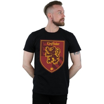 textil Hombre Camisetas manga larga Harry Potter Gryffindor Crest Flat Negro