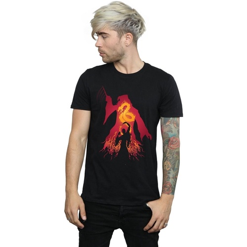 textil Hombre Camisetas manga larga Harry Potter Dumbledore Silhouette Negro