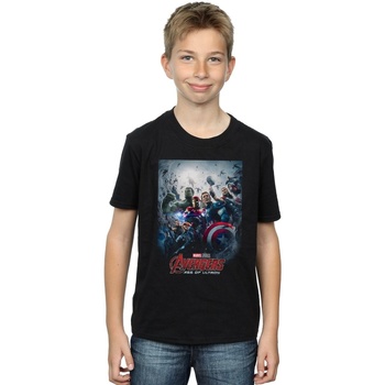 textil Niño Camisetas manga corta Marvel Studios Avengers Age Of Ultron Poster Negro
