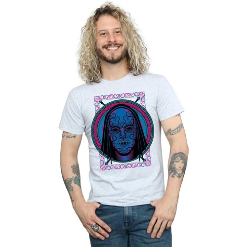 textil Hombre Camisetas manga larga Harry Potter Neon Death Eater Mask Gris
