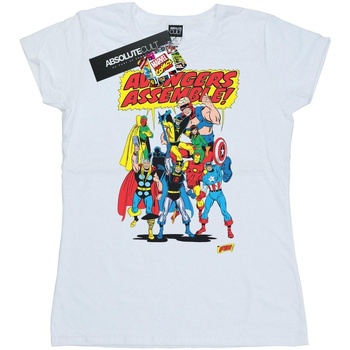 textil Mujer Camisetas manga larga Marvel Avengers Assemble Blanco