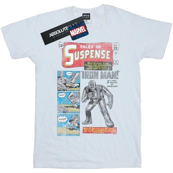 textil Niño Camisetas manga corta Marvel Iron Man Distressed Tales Of Suspense Blanco