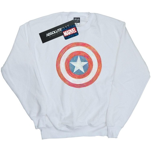 textil Niña Sudaderas Marvel Captain America Sketched Shield Blanco
