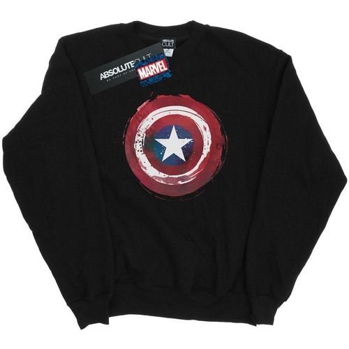 textil Niña Sudaderas Marvel Captain America Splatter Shield Negro