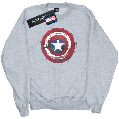 textil Niña Sudaderas Marvel Captain America Splatter Shield Gris