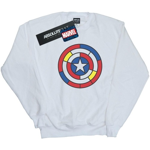 textil Niña Sudaderas Marvel Captain America Stained Glass Shield Blanco