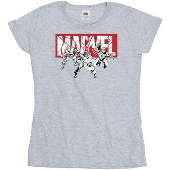 textil Mujer Camisetas manga larga Marvel Comics Hero Group Gris