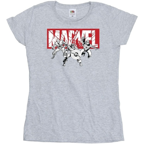 textil Mujer Camisetas manga larga Marvel Comics Hero Group Gris