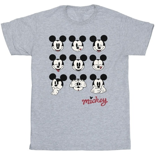 textil Niña Camisetas manga larga Disney Mickey Mouse Many Faces Gris