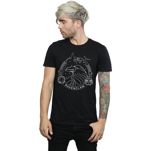 textil Hombre Camisetas manga larga Harry Potter Ravenclaw Seal Negro