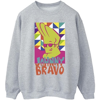 textil Hombre Sudaderas Johnny Bravo Multi Triangles Pop Art Gris