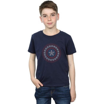 textil Niño Tops y Camisetas Marvel Captain America Ornamental Shield Azul