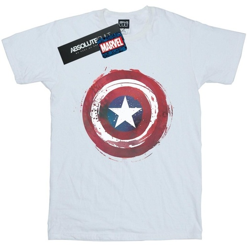 textil Niño Camisetas manga corta Marvel Captain America Splatter Shield Blanco