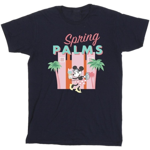 textil Niña Camisetas manga larga Disney Minnie Mouse Spring Palms Azul