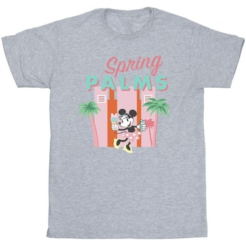 textil Niña Camisetas manga larga Disney Minnie Mouse Spring Palms Gris