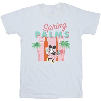 textil Niña Camisetas manga larga Disney Minnie Mouse Spring Palms Blanco