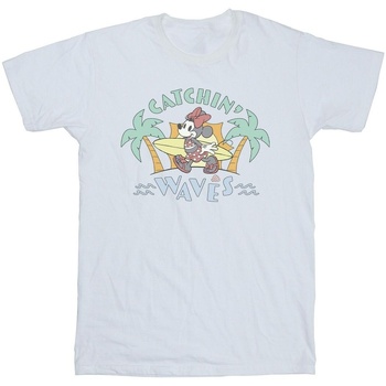 textil Niña Camisetas manga larga Disney Minnie Mouse Catchin Waves Blanco
