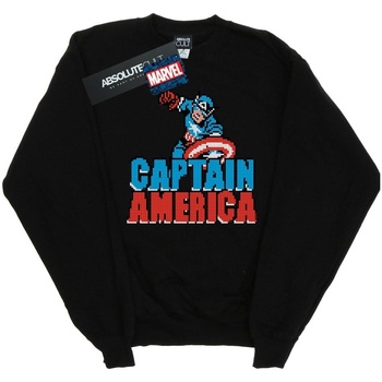 textil Niña Sudaderas Marvel Captain America Pixelated Negro