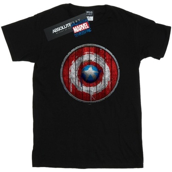 textil Niño Tops y Camisetas Marvel Captain America Wooden Shield Negro