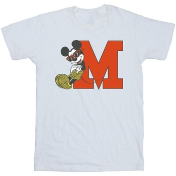 textil Niña Camisetas manga larga Disney Mickey Mouse Leopard Trousers Blanco