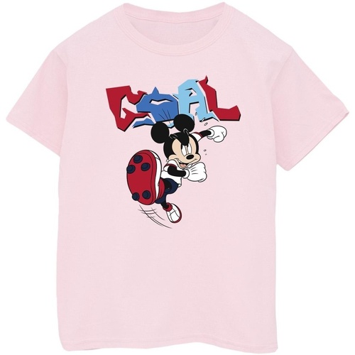 textil Niña Camisetas manga larga Disney Mickey Mouse Goal Striker Pose Rojo