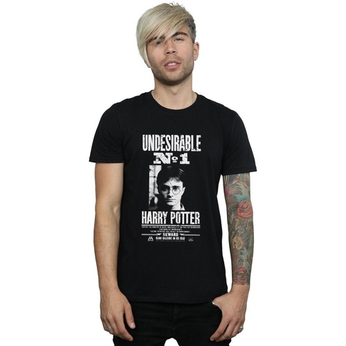 textil Hombre Camisetas manga larga Harry Potter Undesirable No. 1 Negro