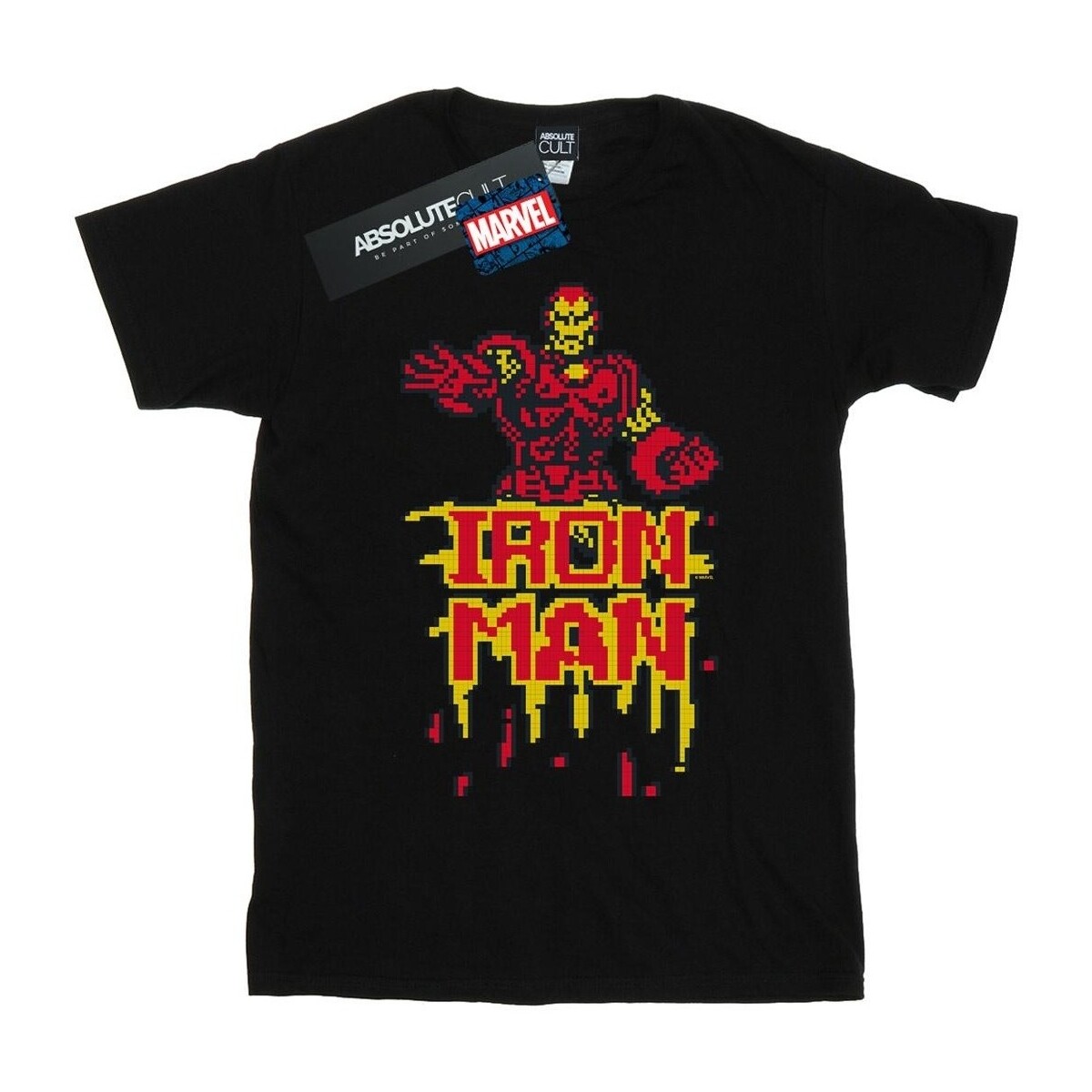 textil Niño Camisetas manga corta Marvel Iron Man Pixelated Negro