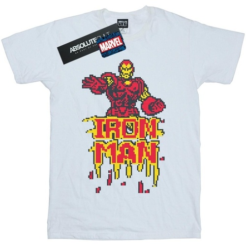 textil Niño Camisetas manga corta Marvel Iron Man Pixelated Blanco