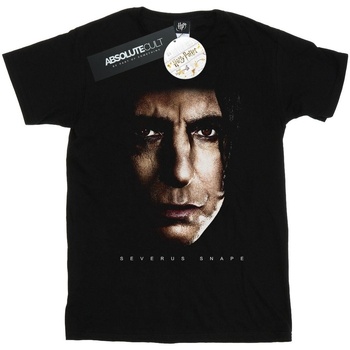 textil Hombre Camisetas manga larga Harry Potter Severus Snape Portrait Negro