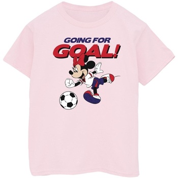 textil Niña Camisetas manga larga Disney Minnie Mouse Going For Goal Rojo