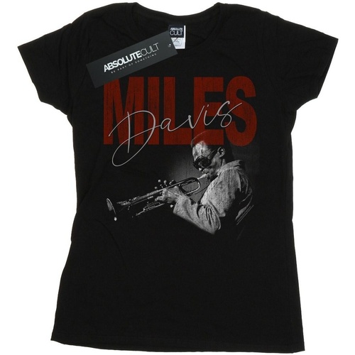 textil Mujer Camisetas manga larga Miles Davis Distressed Photo Negro