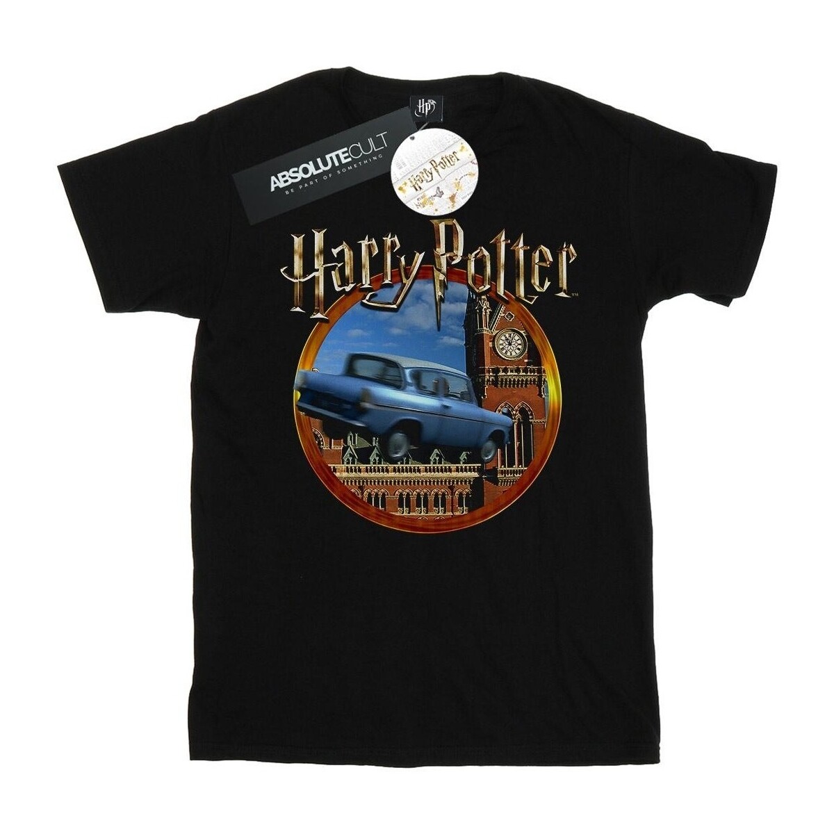 textil Hombre Camisetas manga larga Harry Potter Flying Car Negro