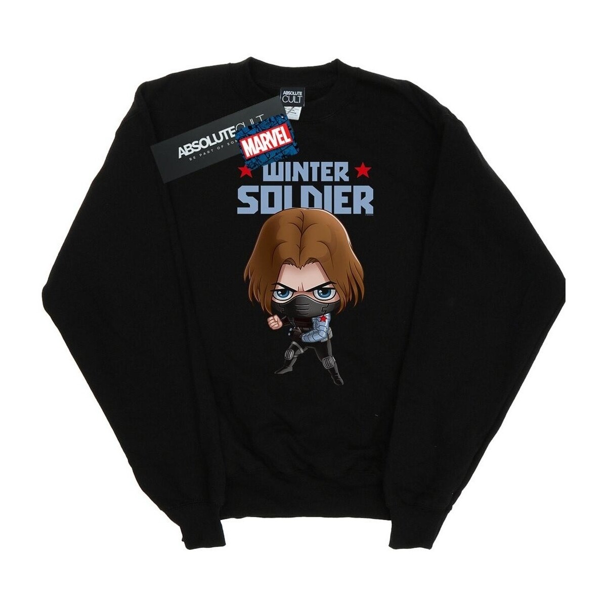 textil Niña Sudaderas Marvel Winter Soldier Bucky Toon Negro
